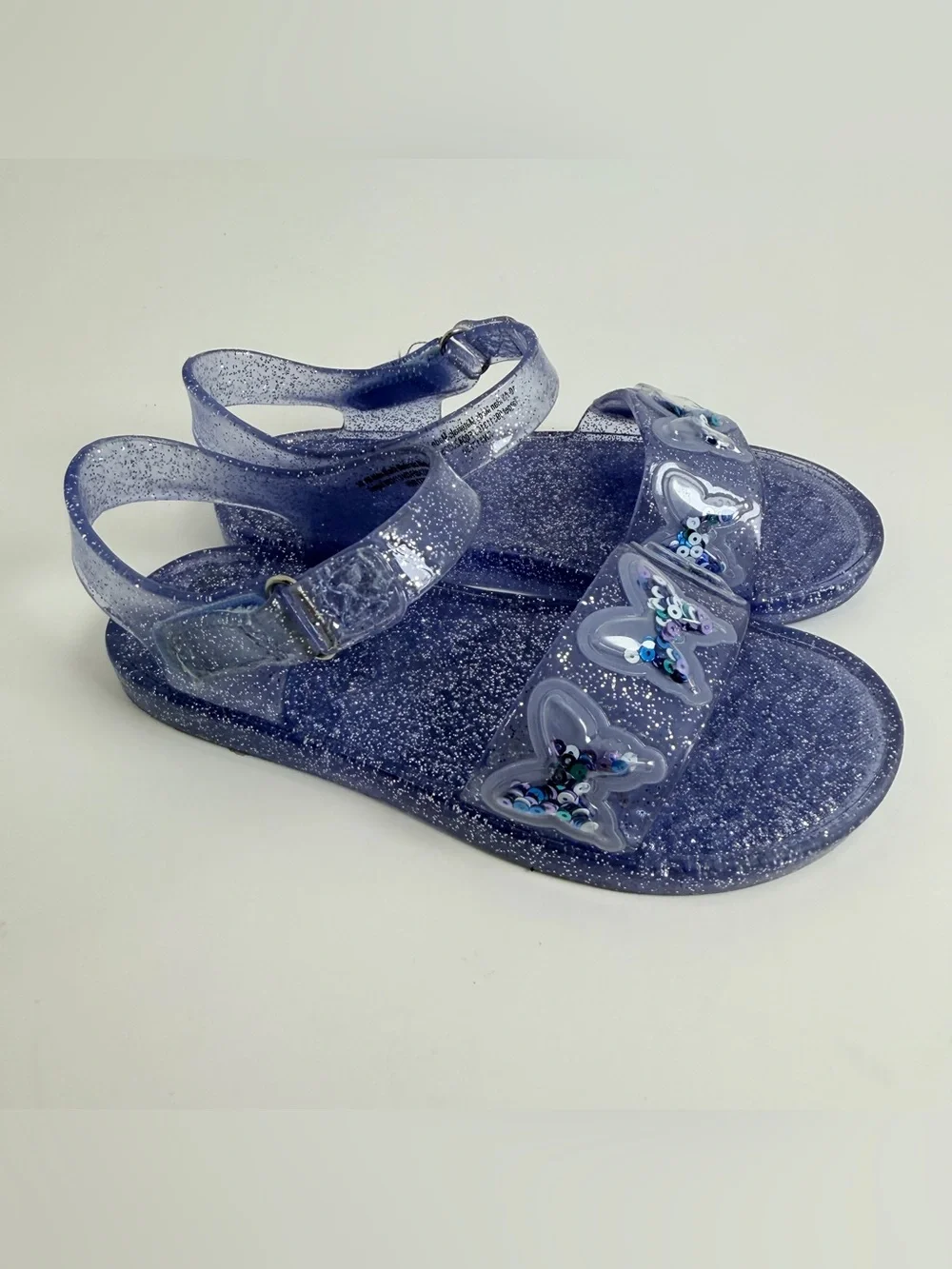 Target Kids Glitter Jelly Sandals with Sequin Butterflies - Purple